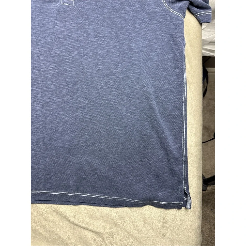 Tommy Bahama Polo Shirt Mens Med Heather Blue Performance Modal Blend - Picture 8 of 16